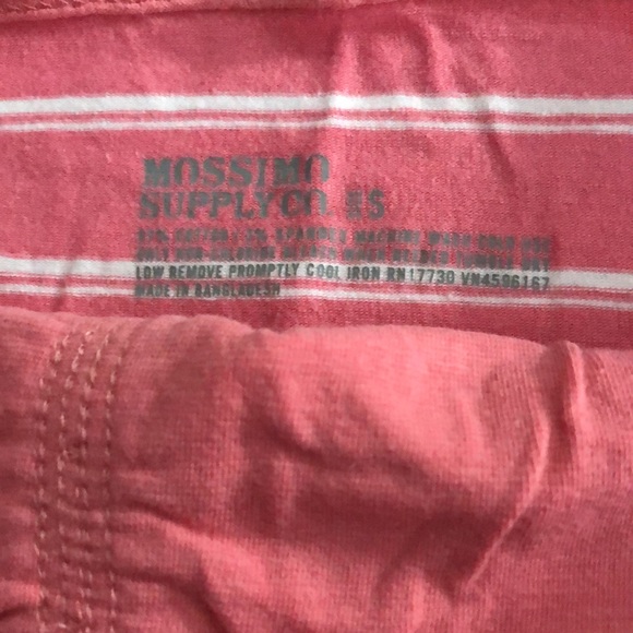 Mossimo Woman’s Small Pink w/White Stripes Bandanna Top w/extended Length 3/$15 - Picture 3 of 3